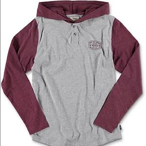 Boys VANS Robles Heather Port Hooded T-Shirt  L